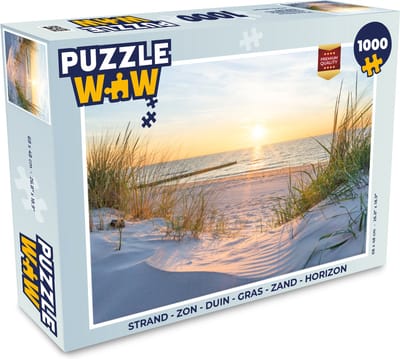 Puzzel Strand - Zon - Duin - Gras - Zand - Horizon - Legpuzzel - Puzzel 1000 stukjes volwassenen