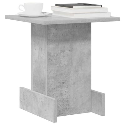 vidaXL - Bijzettafel - Beton - Grijs - 35,5 - x - 35 - x - 40 - cm - Bewerkt - hout