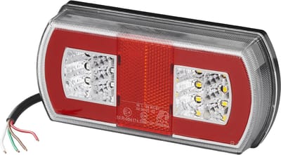 Achterlicht Voertuig Rechts - 5 Functies - 225 x 105 mm - Verlichting 43LED - Achterlicht Aanhangwagen