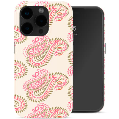 Selencia Hoesje - Geschikt voor Apple iPhone 15 Pro - Backcover - Paisley Blush