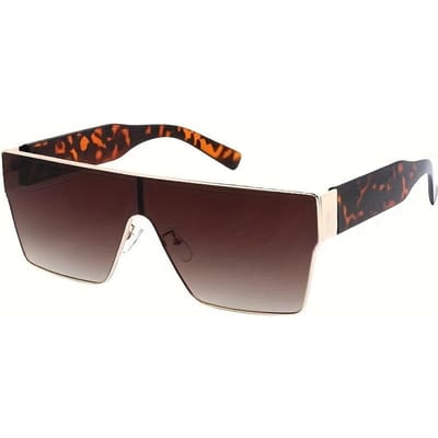 Lunettes de Soleil Carrées Extérieur Voyage Conduite UV400 Femmes Hommes Élégant Tendance Luxe Design Décoration Monobloc Lunettes de Soleil