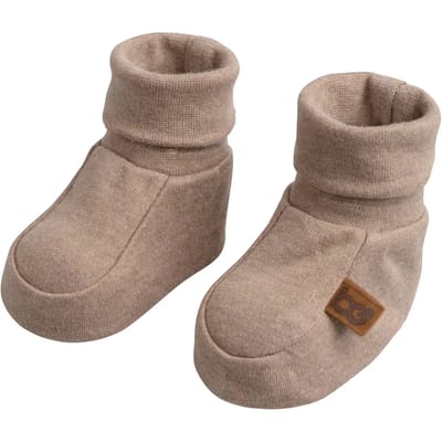 Baby's Only Slofjes Melange - Clay - 0-3 mnd - 100% ecologisch katoen - GOTS