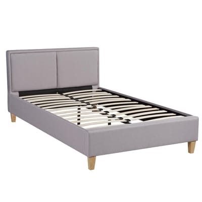 Gestoffeerd bed ANAIS 120x200 cm, grijze stof
