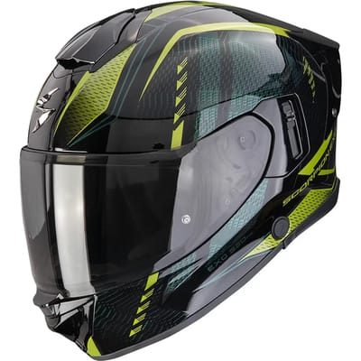 Scorpion EXO-530 Theras Black Green - Integraalhelm - Maat XXL - Motorhelm - ECE 22-06 gekeurd
