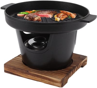 Golden crown Mini Grill - Rookloze Tafelblad Barbecue - Draagbaar Formaat - Indoor