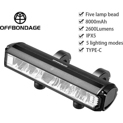 Fietslamp Voor Fietslamp 8000mAh Waterdichte Zaklamp USB Opladen MTB Racefiets Lamp Accessoires