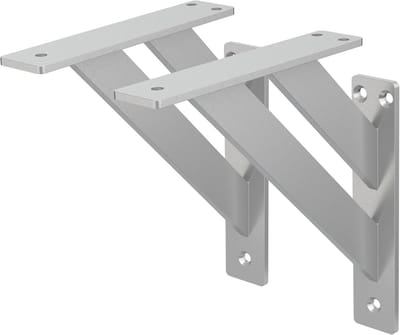 2 Stuks Aluminium Wandplankdrager 180x180 mm - Zwevende Plankhouders voor Muurmontage
