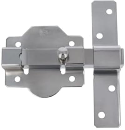 Omslagslot voor deuren - 105 x 165 mm - staal - zilver - hoge veiligheid - sleutelvrije vergrendeling