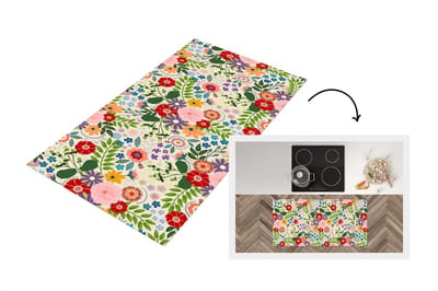 Keukenloper - Loper keuken - Bladeren - Bloemen - Design - 120x60 cm - Keukenloper vinyl