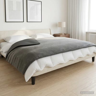 vidaXL - Gewogen - Dekentje - Antraciet - 120 - x - 180 - cm - 5 - kg - 100% - Katoen - 205T