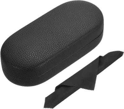 Hard Shell Bril Etui van PU Leer, Grote Zonnebril Organizer met Litchi Structuur, Bescherming voor Dames en Heren