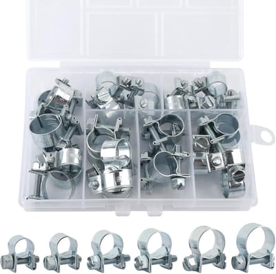 30 Stuks Mini Slangklemmen, Verstelbare Klemmen voor Brandstofinjectie, Slangenverbinding en Uitlaatpijp (7-15mm) - Sterke Klemmen voor Brandstofleidingen en Tuinirrigatie