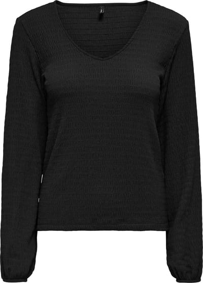 Only T-shirt Onlmadelina L/s V-neck Top Cc Jrs 15311815 Black Dames Maat - S