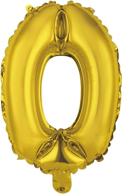 Amscan Folieballon Cijfer 0 35 Cm Goud
