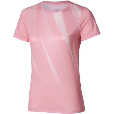 Mizuno Core Graphic T-shirt Met Korte Mouwen Roze M Vrouw