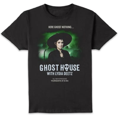 Beetlejuice Ghost House With Lydia Deetz Unisex T-Shirt - Black - S