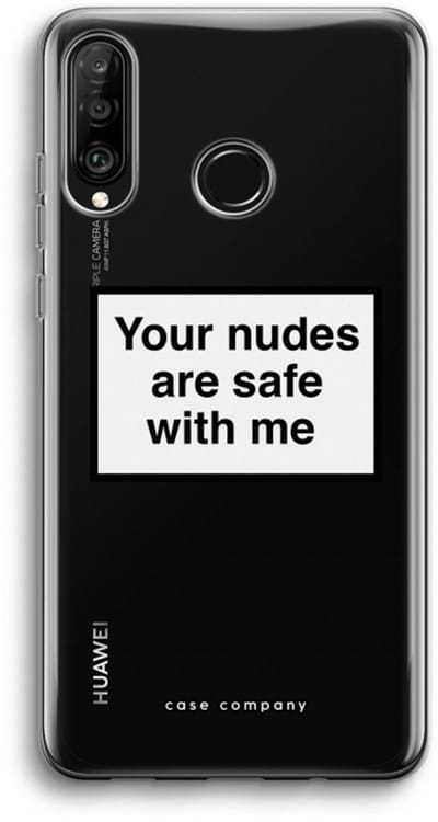 Case Company® - Hoesje geschikt voor Huawei P30 Lite hoesje - Safe with me - Soft Cover Telefoonhoesje - Bescherming aan alle Kanten en Schermrand