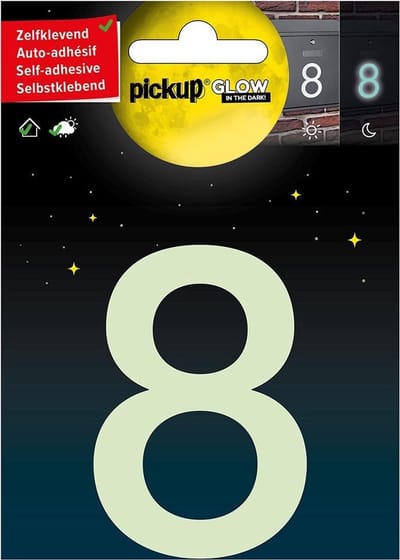 Pickup Glow in the dark Huisnummer 8 - 7 5 cm