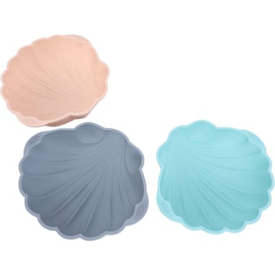 3 pièces Moule à Gâteau Coquillage en Silicone Grand Coquillage Antiadhésif Démoulage Facile Moule à Cheesecake pour Fête Mariage