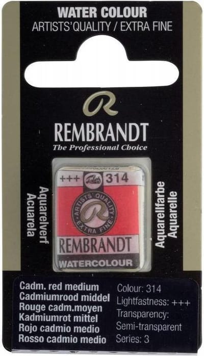 Rembrandt water colour napje - Cadmium Red Medium