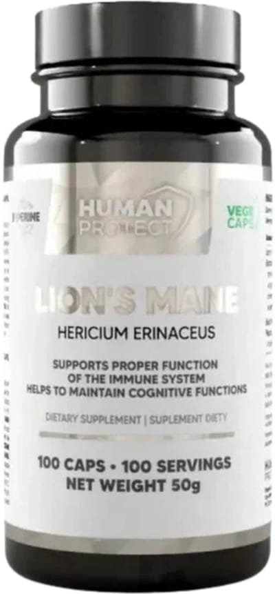 Human Protect - Lion's Mane 400mg - 100 caps - 100 doseringen - Lions Mane - Lion's Mane - Pruikzwam - Superfood