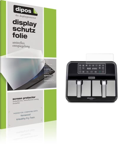 dipos – 2x Matte Beschermfolie geschikt voor Kenwood kHealthy Fry Twin | Krasbestendige & antireflecterende Screenprotector Ultra-Thin