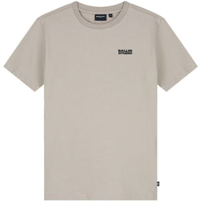 Ballin Amsterdam - Jongens Regular fit T-shirts Crewneck SS - Taupe - Maat 10