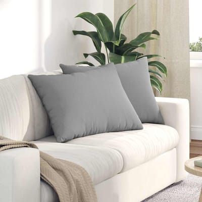 vidaXL - Zitkussens - 2 - st - Stof - Wolkgrijs - 70 - x - 50 - cm