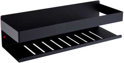 Ynkkvre - doucherek - SUS304 roestvrij staal – mat zwart – wandmontage – zelfklevend – roestvrij – 30 cm – badkamer en keuken