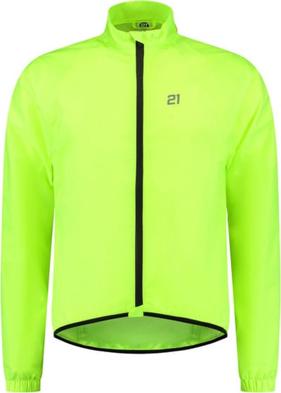 21Virages Pioggia Fiets regenjack waterdicht en getapete naden Unisex Fluo Geel - M