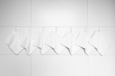 RELAKZ - Witte - Washandjes - Set 7 Stuks - 100% Katoen - 550 GSM - Zacht en Hoog Absorberend