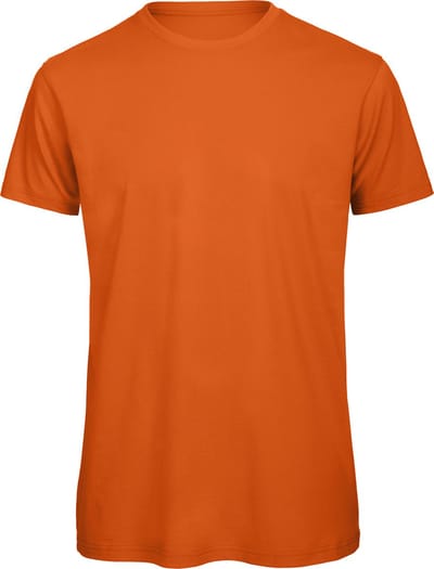 T-shirt Heren M B&C Ronde hals Korte mouw Urban Orange 100% Katoen