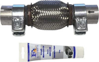 Flexibele Uitlaatdemper Buis 40x100x200mm Met Klemmen en Montagepasta