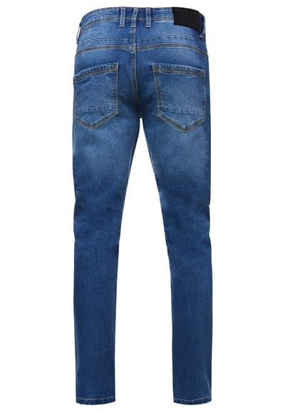 Koningsblauwe gebruikte jeansbroek "MELVIN" Slim Fit katoen-stretch