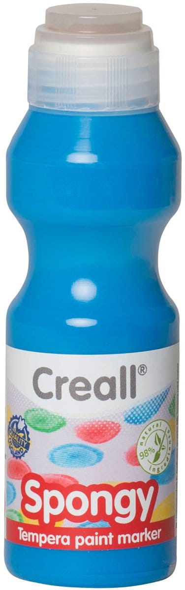 Creall verfstift blauw - Spongy 70ml kinderverf ergonomisch flesje.