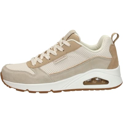 Skechers Uno - Two Much Fun Dames Sneakers - Taupe/Zand