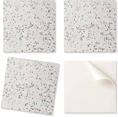 Set PVC-tegels met decoratief patroon voor keuken of badkamer met kleine steentjes, 20x20x20 cm