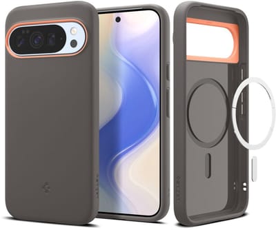 Spigen Nano Pop MagFit Hoesje Geschikt voor Google Pixel 10 Pro XL - Back Cover Compatibel met MagSafe / Qi2 - Grijs