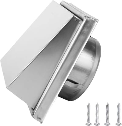 Ronde RVS Ventilatie Rooster 125mm met Insectenhor en Afdekking