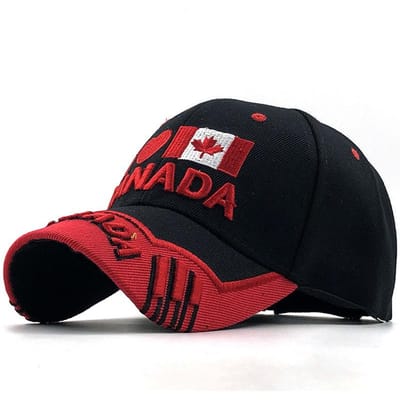 Nieuwe Kleuren Contrast Canada Geborduurd Baseballpet Voor Mannen Vrouwen Hoge Kwaliteit Snapback Pet Papa Petten Visserij Pet Bone Gorra Adjustable black