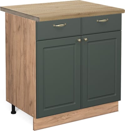 Vicco Fame-Line Keukenonderkast – 80 cm, WB Eik Groen-Goud Landhuis