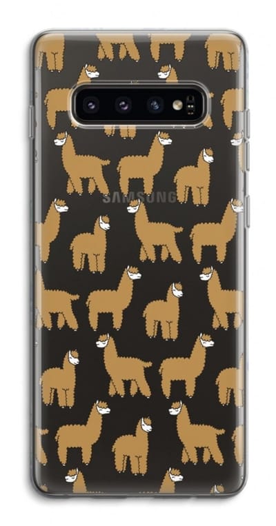 Case Company® - Hoesje geschikt voor Samsung Galaxy S10 4G hoesje - Alpacas - Soft Cover Telefoonhoesje - Bescherming aan alle Kanten en Schermrand