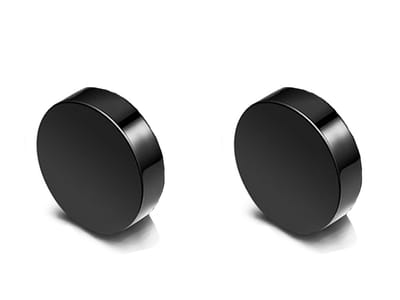 Plux Fashion Magneet Oorbellen - Zwart - 8 mm - Metaal - Heren - Dames - Geen gaatje - Sieraden - Magnetisch - Luxe Style - Duurzame Kwaliteit - Moederdag Cadeau - Vaderdag Cadeau