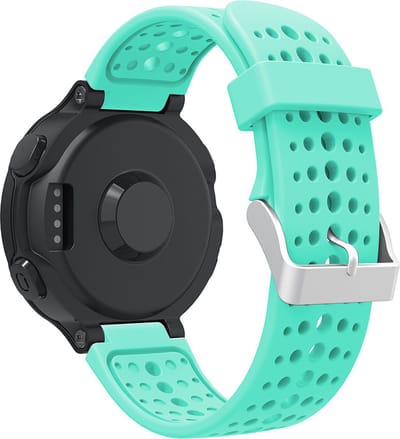 Siliconen bandje geschikt voor Garmin Forerunner 735xt / 235 / 230 / 220 / 620 / 630 - Polsband - Horlogeband - Aqua
