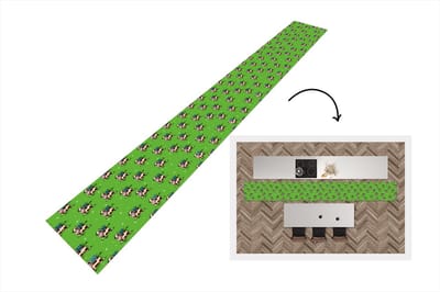Keukenloper - Keukenmat - Koe - Vleugels - Patronen - Kind - 400x50 cm - Keuken vloerkleed