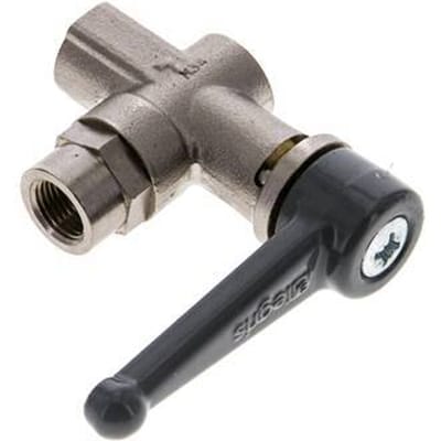 G 1/8 inch 2-Weg Haakse Kogelkraan Messing - BL2BN-MAN-018