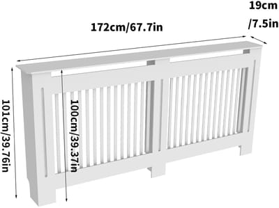Radiatorombouw - Radiatorombouw Kant En Klaar - Verwarmingsombouw Radiatorafdekking - Grijs XL - Radiator - Woonkamer Meubel - Meubel - Woonkamer - Hout