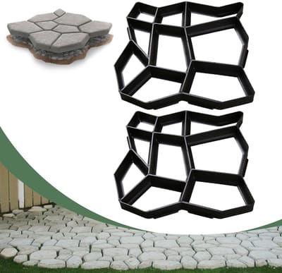 2pcs Tuinpad mal voor beton van kunststof – Praktische oplossing voor tuinpaden, weer- en corrosiebestendig