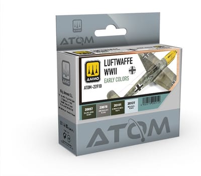AMMO by Mig Jimenez Hobbyverf Acrylverf - MIG 20910 ATOM -Luftwaffe WO II Vroege Kleuren - Acryl Set 4x20ml Verf set