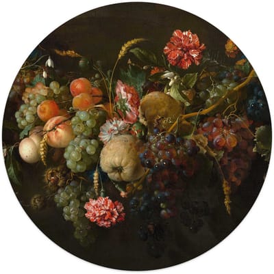 Plexiglasschilderij De Heem Guirlande van vruchten - Ø 50 - Acrylglas - REINDERS
